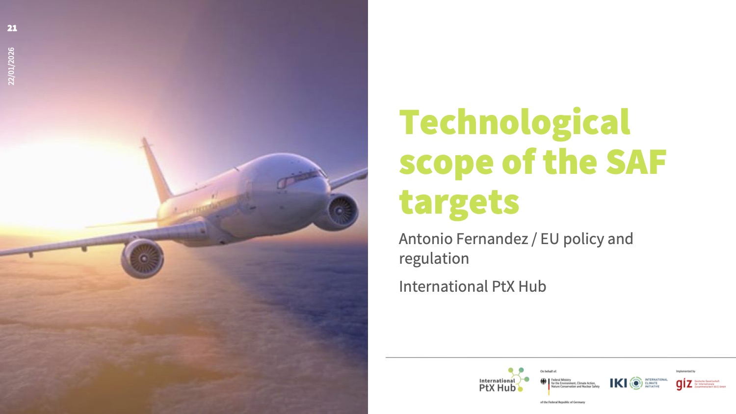 As Antonio Fernandez Rodriguez, EU Policy and Regulatory Advisor at the International Power-to-X Hub, explained, these targets apply not only to Member States, but also to aircraft operators and EU airports, fundamentally reshaping fuel procurement strategies.