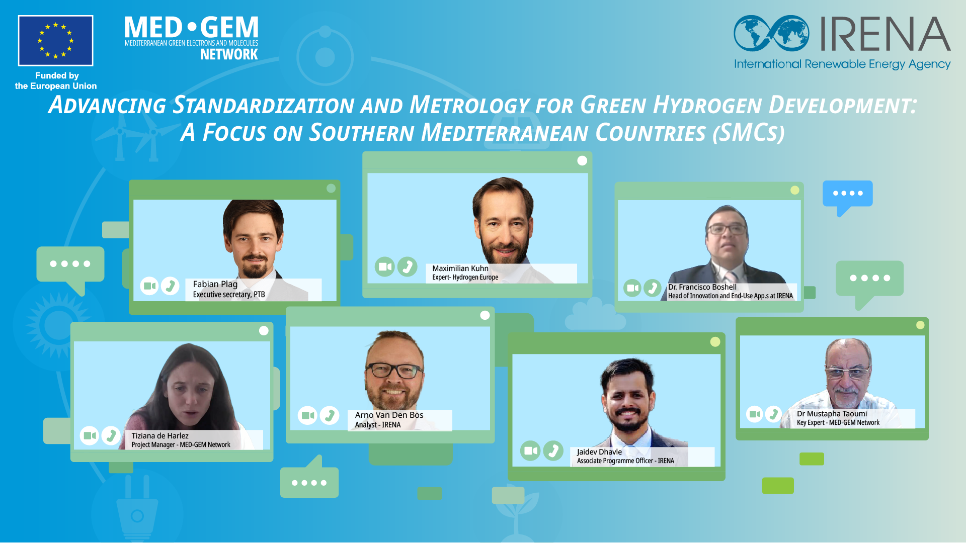 nternational Renewable Energy Agency (IRENA) and the MED-GEM Network hosted a webinar on November 28, 2024, 