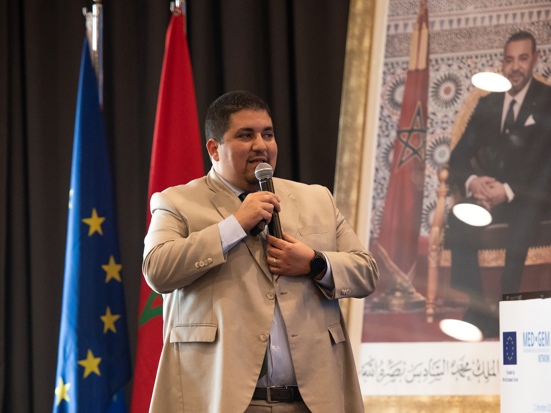 Samir Rachidi speaking at the National Consultation Workshop (Rabat, 12/12/2023)