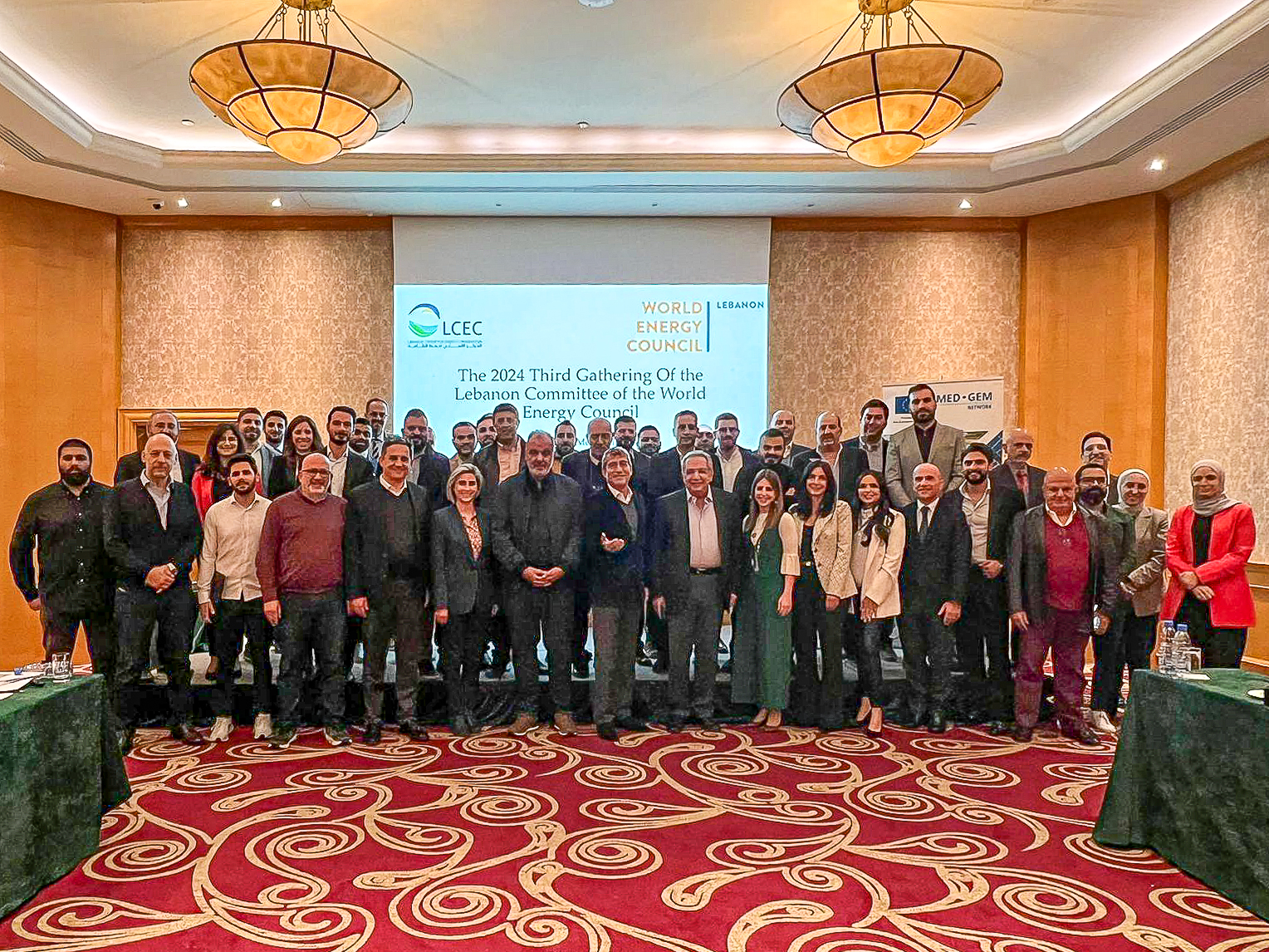 Group photo of the 4th session participants during the 3rd gathering of the lebanon committee of the World Energy Council