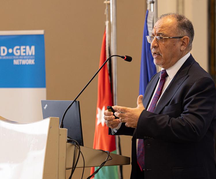 Portrait of Dr Mustapha Taoumi as a speaker