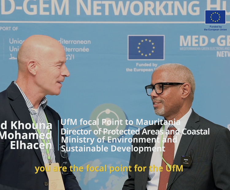 Dr. Ould Khouna Mohamed Elhacen interviewed by Frank Wouters at the UfM Mediterranean Green Week