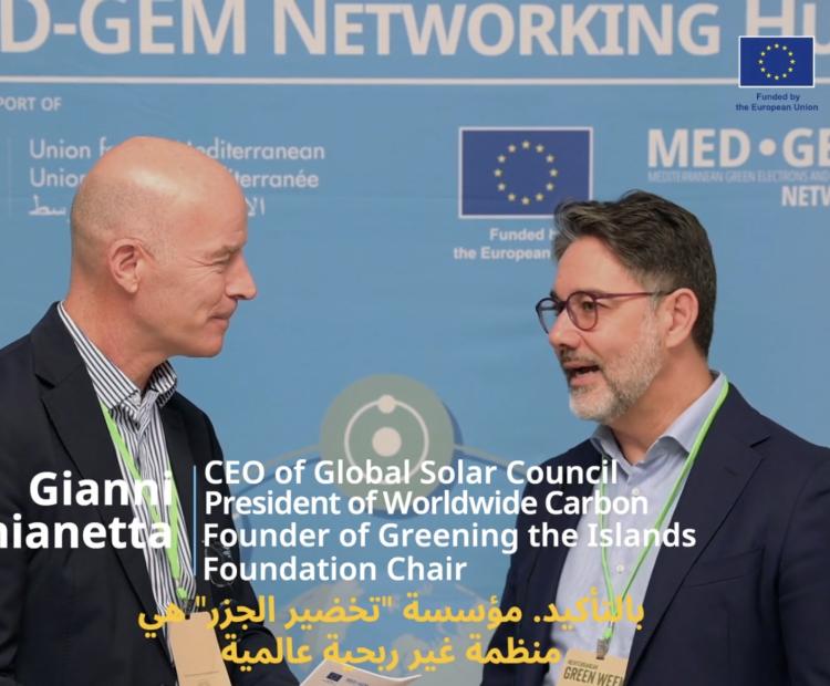 Gianni Chianetta interviewed by Frank Wouters at the Mediterranean Green Week