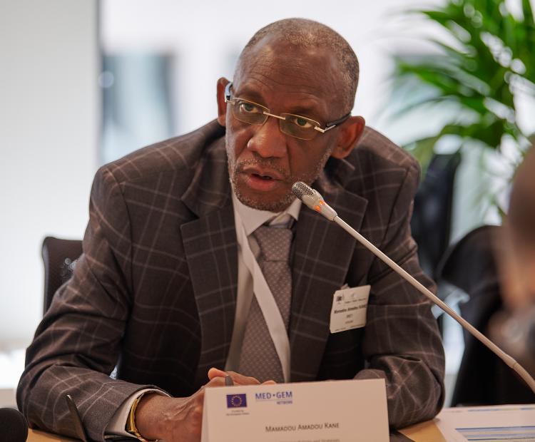 Mamadou Amadou Kane speaking at the MED-GEM's Steering Committee