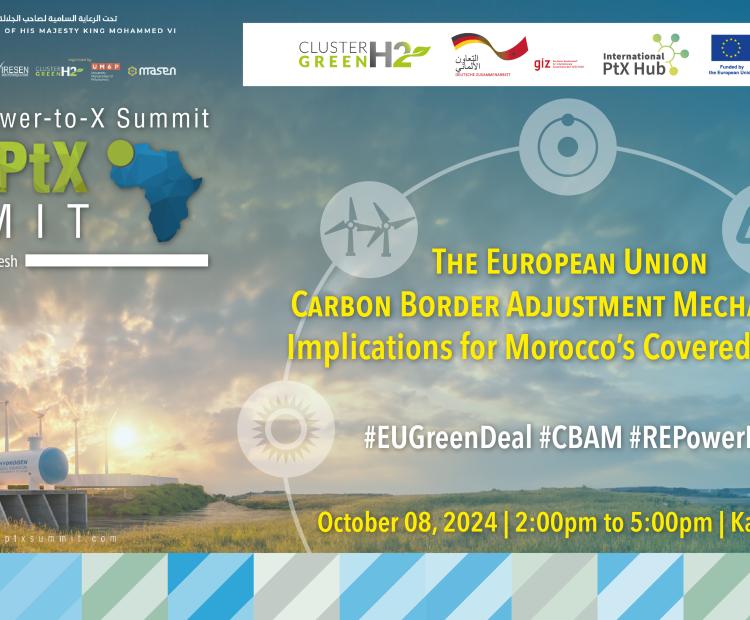 Affiche de la formation CBAM au World P-t-X Summit de Marrakech