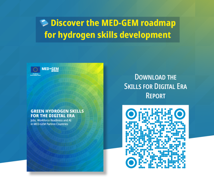 Green Hydrogen Skills for the Digital Era Jobs, Workforce Readiness and AI in MED-GEM Partner Countries