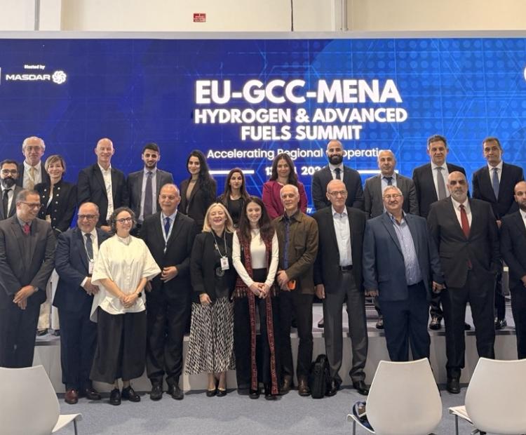 Abu Dhabi, United Arab Emirates - 14 January 2026  The EU-GCC-MENA Hydrogen & Advanced Fuels Summit, held during Abu Dhabi Sustainability Week,