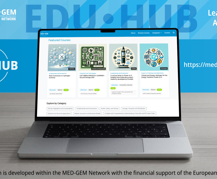 Learn Green. Act Clean. | EDU-HUB, A New Mediterranean Plarform for Green Hydrogen Skills and Training