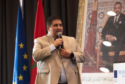 Samir Rachidi speaking at the National Consultation Workshop (Rabat, 12/12/2023)