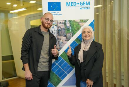 The two winners of the Green Hydrogen Hackathon Lebanon 2024