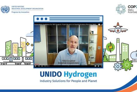 COP29 - UNIDO | Frank Wouters : "Sustainability Guidelines for Large-Scale Hydrogen Projects: A Private Sector Perspective"