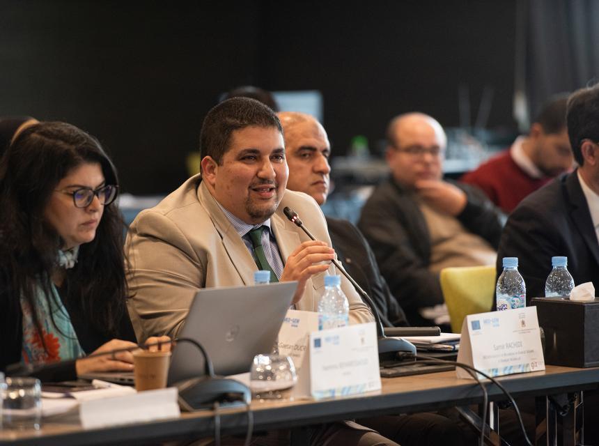 Samir Rachidi speaking at the National Consultation Workshop (Rabat, 12/12/2023)