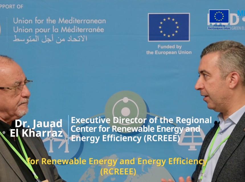 En interview avec Dr Mustapha El Taoumi lors de la premiere semaine Verte Mediterrannée de l’Union pour la Méditerranéenne, Dr. Jauad El Kharraz, directeur exécutif du Centre régional pour les énergies renouvelables et l'efficacité énergétique (RCREEE), souligne les avancées significatives et les défis auxquels sont confrontés les États arabes dans leur quête d’efficacité énergétique vers des énergies vertes.