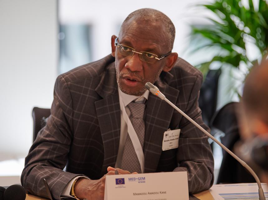 Mamadou Amadou Kane speaking at the MED-GEM's Steering Committee