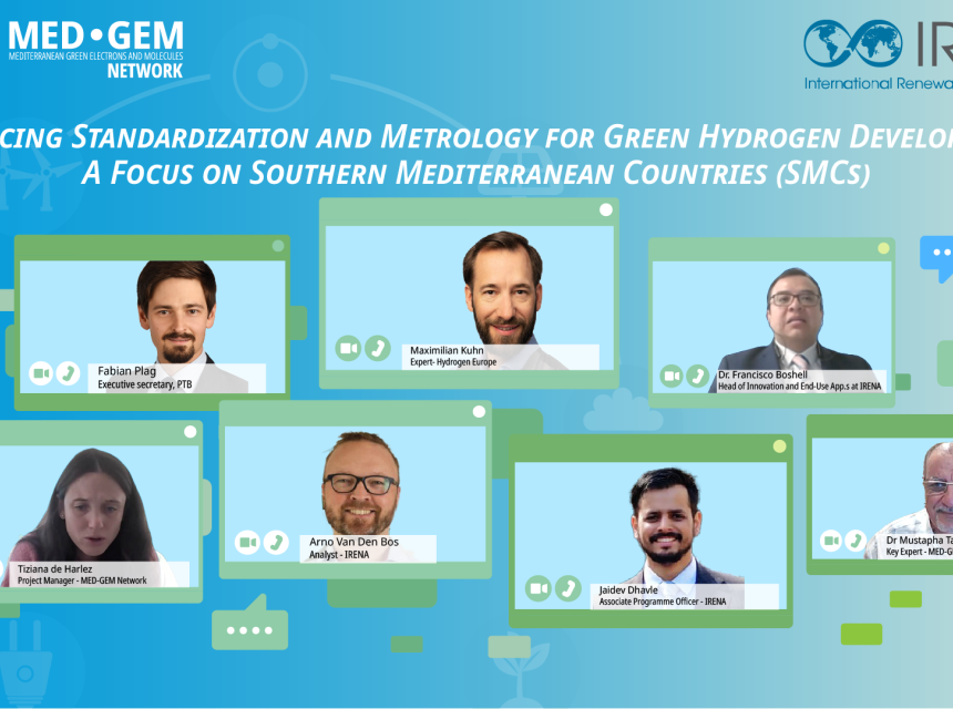 nternational Renewable Energy Agency (IRENA) and the MED-GEM Network hosted a webinar on November 28, 2024, 