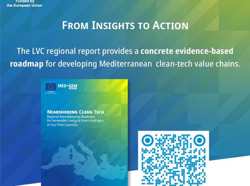MED-GEM Network’s new “Nearshoring Clean Tech – Local Value Creation (LVC) regional analysis” 