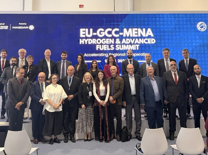 Abu Dhabi, United Arab Emirates - 14 January 2026  The EU-GCC-MENA Hydrogen & Advanced Fuels Summit, held during Abu Dhabi Sustainability Week,
